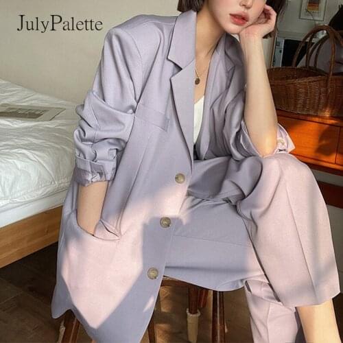 Женские брючные костюмы с пиджаком JulyPalette China At AliExpress