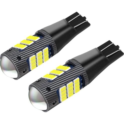 2PCS New T15 W16W WY16W Super Bright LED Car Tail Brake Bulb Turn Signals Auto Rear Fog Lamp DRL Light Red White Yellow