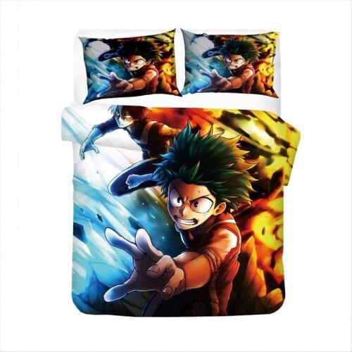 Anima 3D Printed Bedding Set My Hero Academy 200x200CM Duvet Cover Soft Warm Quilt Cover for Bedding Room Home Decor