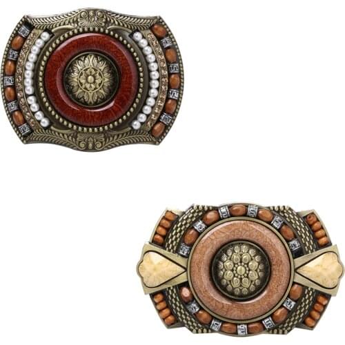 Western Bohemian Cowboy/girls Indian Rodeo Novelty Bead Decor Belt Buckle