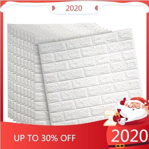 70x77cm 3D Wall Stickers Living Room Decor 3D Foam Sef Adhesive Peel And Stick Stone Wallpaper 3D Tiles Wallpaper