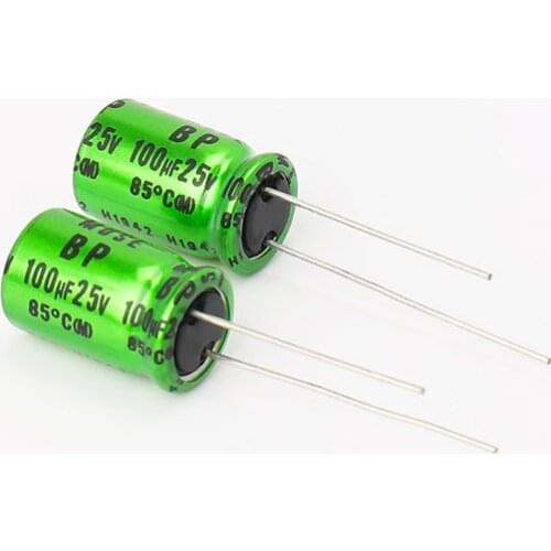 6 Pieces Nichicon MUSE BP 100UF 25V 10x16mm 25V 100UF Copper Feet Audio Non Polar Coupling Filter Capacitor