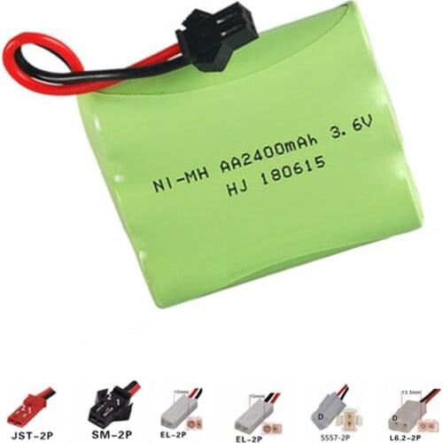 3.6v 2400mah NiMH Battery For Rc toys Car Robot Boat Gun Tanks Trains Ni-MH AA 700mah 3.6v Rechargeable Battery 1pcs to 10pcs