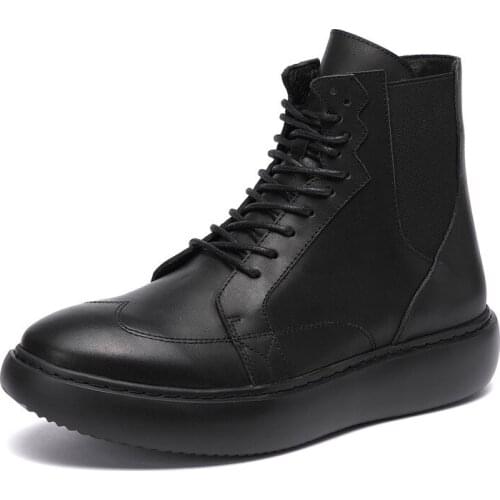 Autumn Winter British Retro cowhide Cowboy Boots Mens Cowhide Genuine Leather British Short Boots Mens Boots and Luxury Shoes