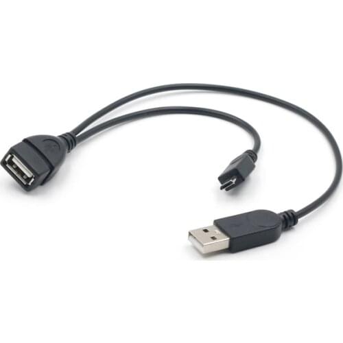 OTG Power Splitter Y Cable Micro USB Male to USB A Male Female Adapter cord for SAMSUNG/SONY Y Splitter Cable