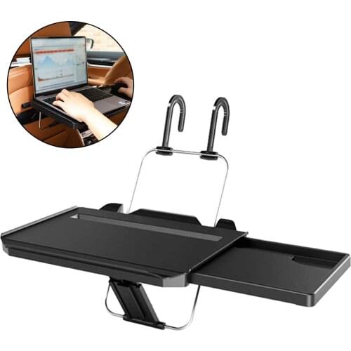 Universal Car Steering Wheel Seat Tray Desk Travel Table Laptop, Tablet Desk Headrest Tray for Working Writing Eating