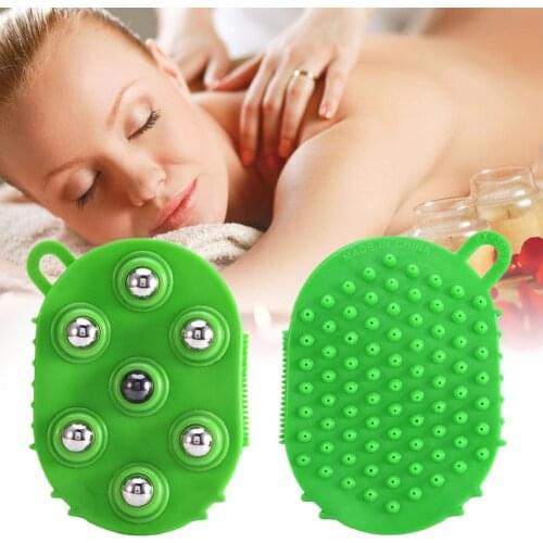 Portable Palm Massager For Neck Shoulder Buttocks Muscle Glove Body Relief Ball Anti-Cellulite Roller Pain Massage Relax Ma S0L3