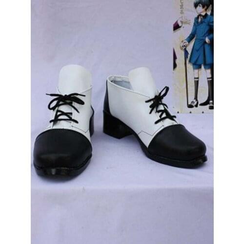 Customize Boots Black Butler Ciel Cosplay Shoes Custom Any Size Anime Party Boots for Adule Men