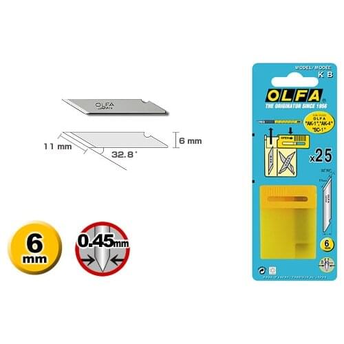 MADE IN JAPAN OLFA KB O.45MM blades standard professional art knife Carving Replacement Genuine FOR FOR AK-1 AK-1/5B AK-4