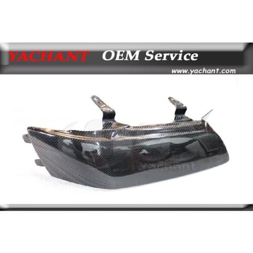 Car Styling Carbon Fiber CF Block-Off Headlight Fit For 2001-2007 Evolution 7-9 EVO 7 8 9 RHS Block-Off Headlight Replacement