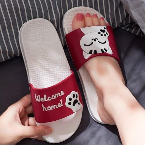 Couple bathroom home slippers home mute lady non-slip wear shoes for men home slipers for women mens slippers funny slippers