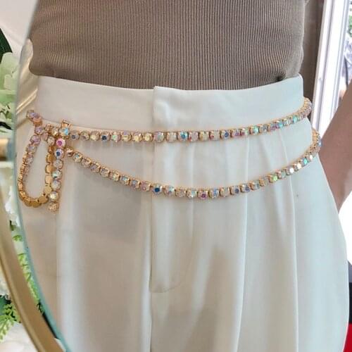 Charei Metal chain waist chain for ladies Women Summer Decorative Dress with Shirt Suit Fashion 100 Waist Accessories，with box