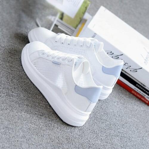 Women Casual Shoes Summer 2019 Spring Women Flats Shoes Fashion Breathable Vulcanization Lace-Up Women Sneakers 451