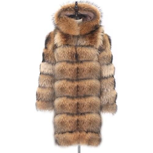 2021 Winter Women Jacket Real Fox Fur Coat 11XL Female Natural Fur Coat Sleeves Thick Warm Detachable Coat Outerwear Streetwear