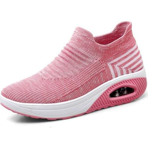 2021 Spring Summer Women Tennis Shoes Tenis Mujer Gym Platform Sneakers Jogging Walking Breathable Ladies Sport Wedge Trainers