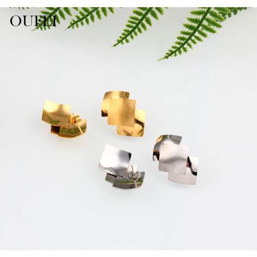 OUFEI Stainless Steel Earrings For Women Charm EarringsJewelry Accessories Woman Korean vogue 2019 Process Build