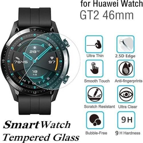 10pcs Tempered Glass for Huawei Watch GT 2 46mm Smart Watch Screen Protector D38.5mm Protective Film