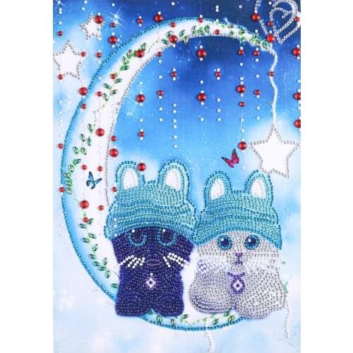 Cute Cat 5D Special Shape Rhinestone DIY Diamond Painting 30*40 cm