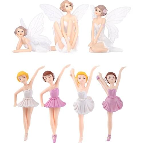 Ballerina Girl Love Resin Crafts Micro Landscape Ornament Miniature Dancing Girl Figurines Doll House Ornament