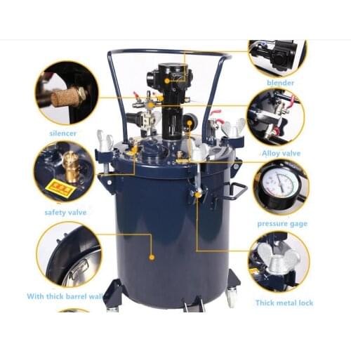 PARMARC 10L20 L Pressure drum with agitator adhesive spraying Pressure transfer bucket Glue barrel Spray paint bucket