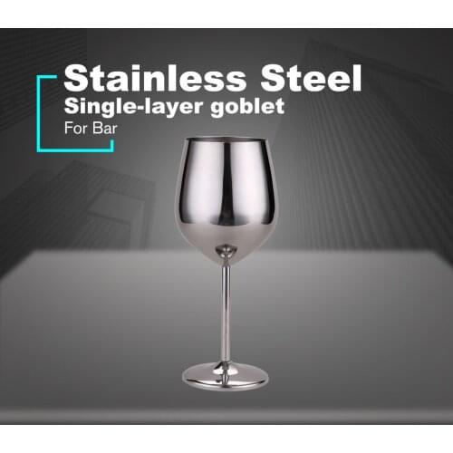500ML Wine Glasses 304 Stainless Steel Red Wine Goblets Food Grade Juice Drink Goblet Shatterproof Party Barware Kitchen Tools