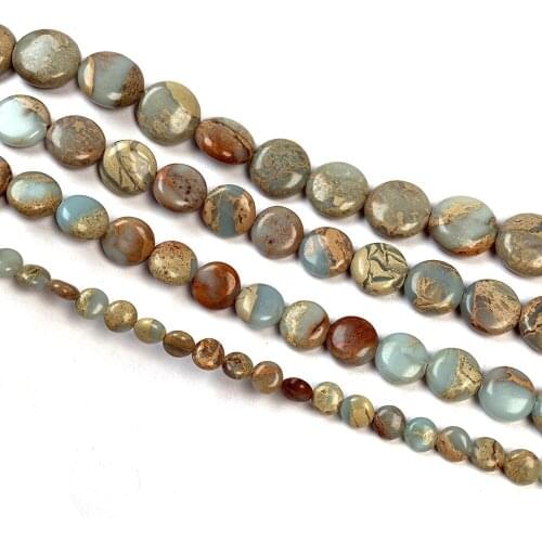 Natural Stone Loose Beads Oblate Shape Shoushan Stone Beads for Jewelry Making DIY Necklace Accessories Gifts Women 6 10 12 14mm