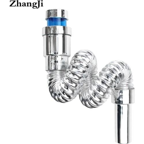Zhang Ji High Quality Electroplated Bathroom Basin Drain Hose Kitchen 770mm Flexible Waste Pipe Environmental Sink Plumbing Hose
