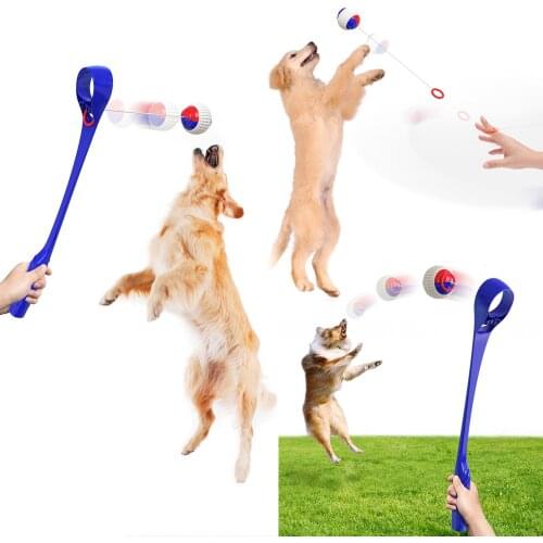Dog Ball Toy Thrower Outdoor Game Playing Throwing Toy Pet Supplies Dog Toys Interactive Dog Ball Launcher for Large Medium Dog
