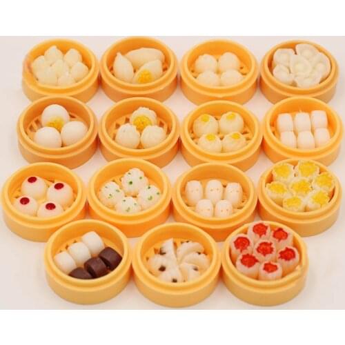 G05-X5057 children baby gift Toy 1:6 Dollhouse mini Furniture Miniature rement Milky yellow steamed dumplings 1pcs