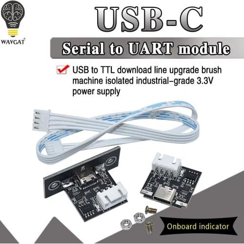 Isolated USB to TTL USB-C to serial port UART module Download line upgrade brush industrial-grade 3.3V