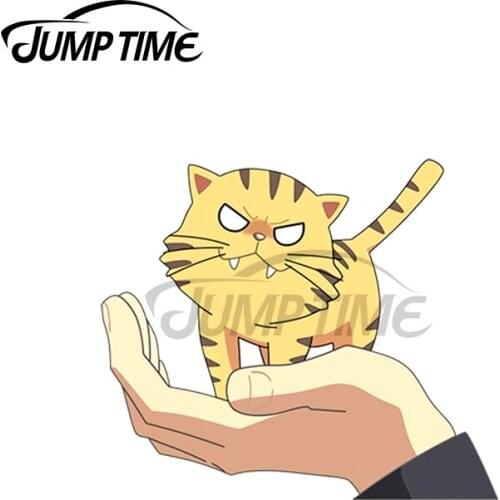JumpTime 13 x 4.6cm For Palm Top Tiger Decal Scratch-proof Car Door Bumper Vinyl Scratch-Proof Vehicle Trunk VAN Car Stickers
