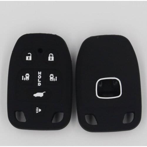 KAPU Silicone Key Case Cover Holder Keychain for Honda CIVIC CR-V INSPIRE CITY 2017 2019 2020 3 Buttons Car Key Cover Shell