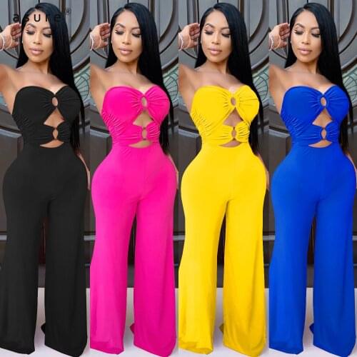Jumpsuit Women Pants Body Black Overalls Sexy Femme Baddie Clothes One Piece Club Outfits Tracksuit Elegant Catsuit X3639