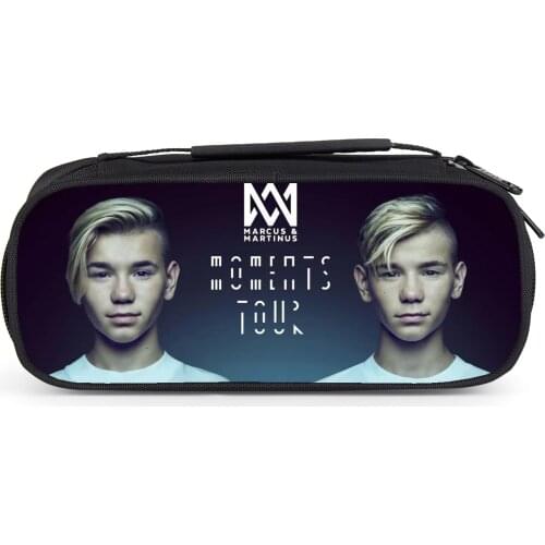 Marcus and Martinus Boys Girls Cartoon Pencil Case Bag School Pouches Children Student Pen Bag Kids Purse Wallet