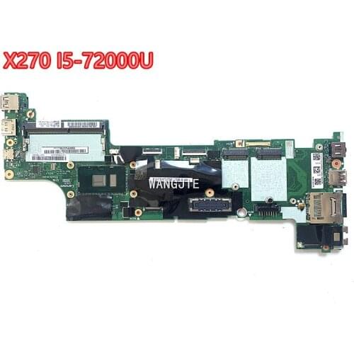 Laptop Motherboard For Lenovo Thinkpad X270 I5-72000U Notebook Motherboard FRU 01LW710 01HY503 01YR990 100% working