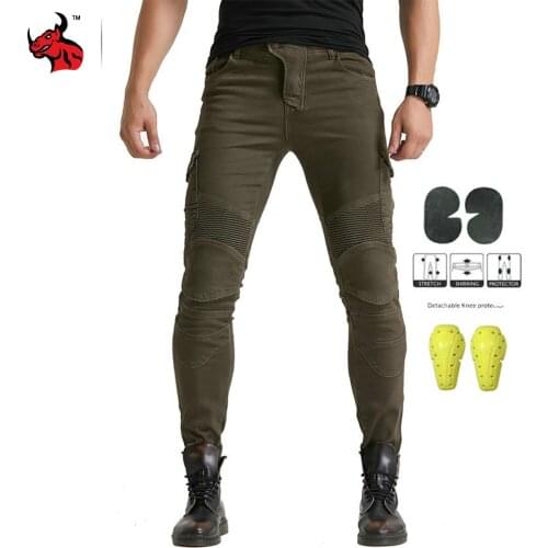 HEROBIKER Motorcycle Pants Racing Riding Motorbike Jeans Casual Motocross Trousers Protective Gear Touring Moto Pants Straight