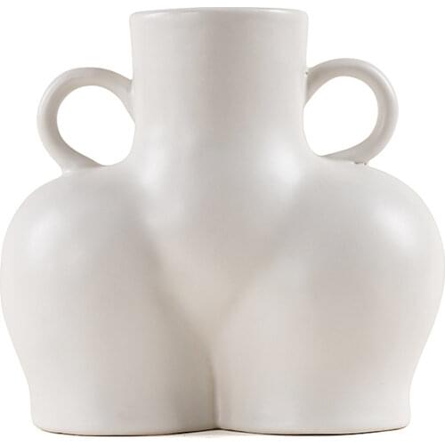 Body Art Tabletop Vases for Flowers Ceramic Vase Modern Art Floral Arrangement Quality Porcelain Butt Ornaments Room Furnishings