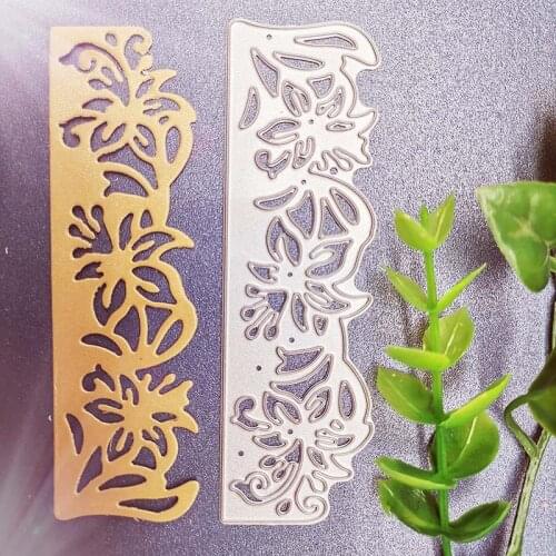Cutting Metal Dies Hollow Flower Laser Decoration New Scrapbook Decoration Template Embossing DIY Paper Card Craft 33*103mm