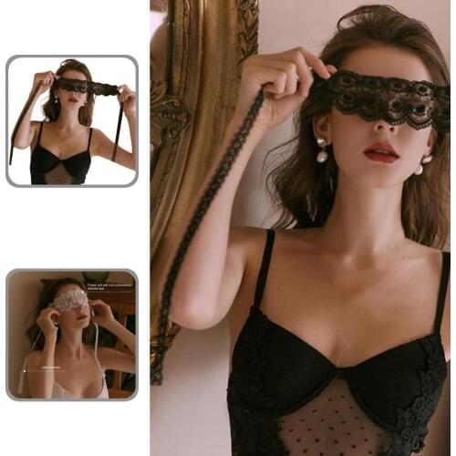 Sexy Perspective Lace Streamer Fairy Goggles Tulle Print Fashion Goggles Adult Plus Size Sex Clothing Womens Erotic Accessories