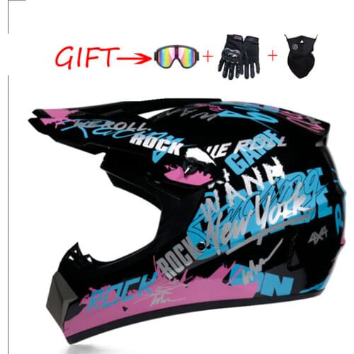 Send 3 Gifts Off-road Helmet Motorcycle Casco Moto Motocross Helmet Dot Proved Full Face Casque Moto Capacete Cartoon Kids 905