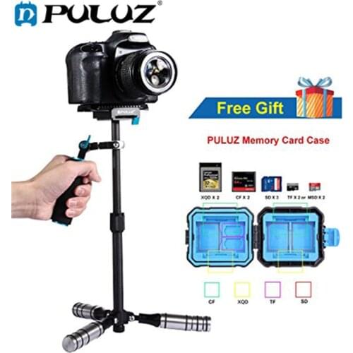 PULUZ Mini Handheld Stabilizer Carbon Fiber steadicam for DSLR Video Camera Portable light Steady cam Better than S40 S60T