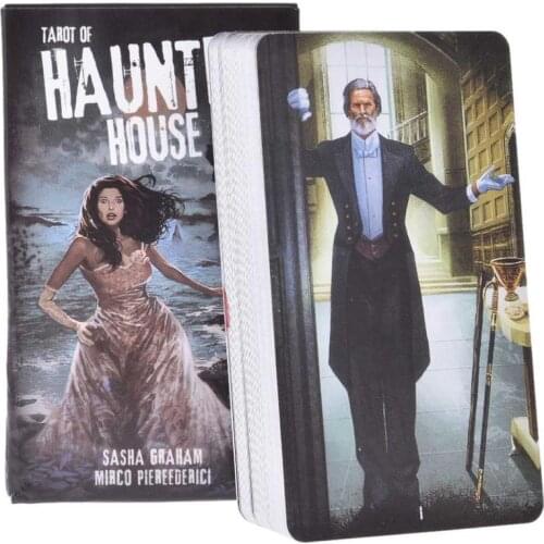 Tarot Cards Mysterious Haunted House Interactive Board Card Game English Divination Tarot Family Party Playing Cards