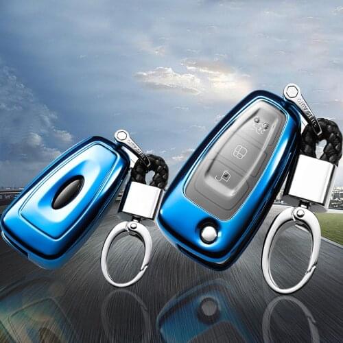 TPU Key Holder for Ford Mondeo MK4 Flip Key Cover Case Fob Fit for Ford Focus MK3 Fiesta Kuga ECOSPORT ESCAPE RANGER Key Case