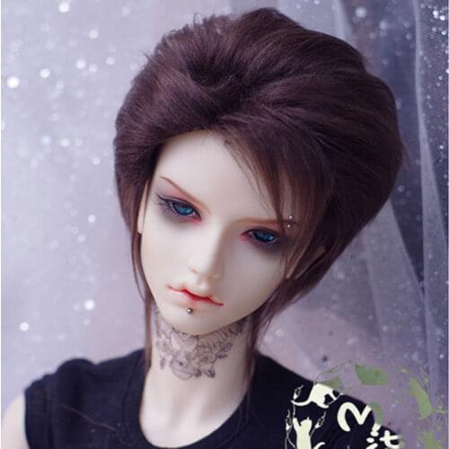 [wamami] Dark Brow Middle-Long Short Wig Hair SD DOD DZ 1/3 BJD Dollfie 22-23cm
