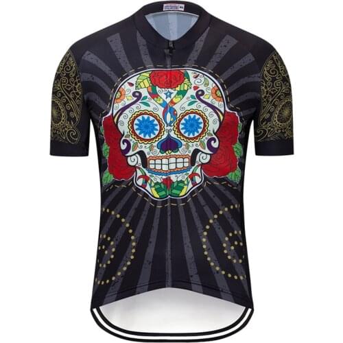 Weimostar High Quality Cycling Jersey Skull Bicycle Clothing Maillot Ciclismo Quick Dry MTB Bike Jersey Anti-sweat Cycling Shirt