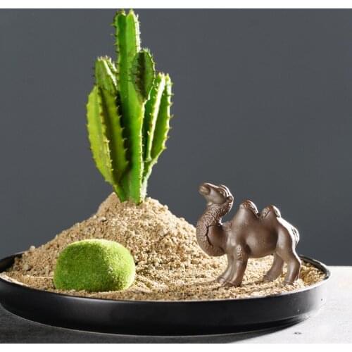 1pc Miniature Bonsai Ornaments Creative Ceramic Animal Meat Flowerpot Cactus Potted Landscape Decoration