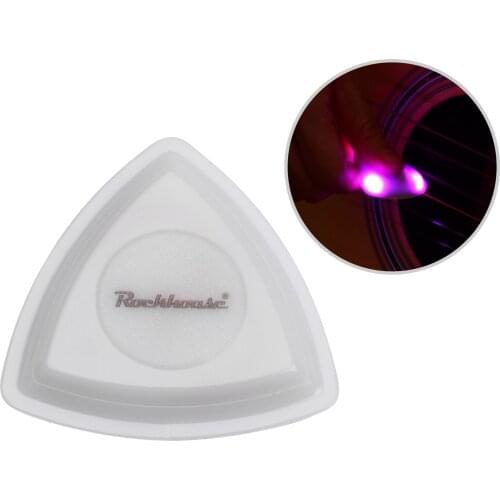 1pc Rockhouse LED Guitar Pick Luminous Guitar Picks Built-in 3pcs LEDs for Acoustic Folk Guitar Electric Guitars Accessories