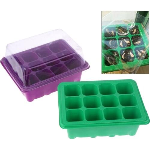 10/12Holes Nursery Pots Planting Seed Tray Plant Germination Box Garden Grow Box Gardening Supplies Seeds Grow Box