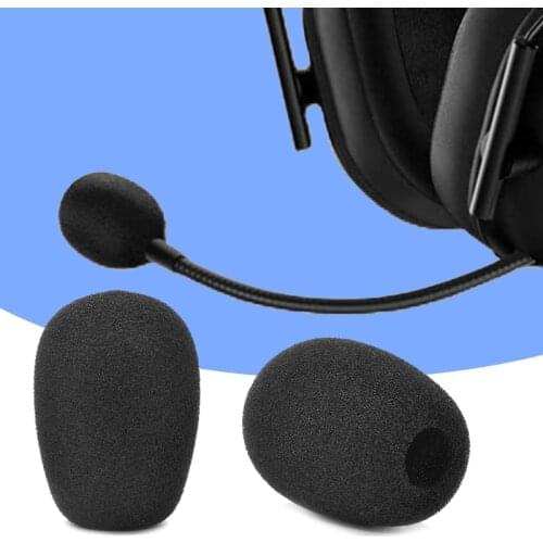 10PCS/set Black Replacement Foam Covers Windscreen Windshield Sponge Covers for Corsair Virtuoso WirelessHeadset Microphone