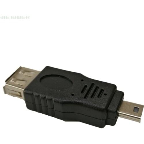 100pcs Mini USB Male to USB Female Converter Connector Transfer data Sync OTG Adapter for Car AUX MP3 MP4 Tablets Phones U-Disk